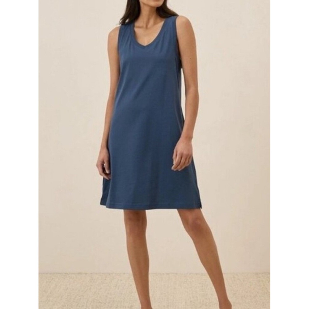 Pact Women's Softspun A-Line Tank Dress X-Large French Navy Comfortable Casual
